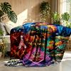 Custom Name Personalized Demon Slayer Print Blanket, Home Decor, Bedroom, Sofa, Camping, Couch, Gifts for Birthday Christmas