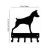 Miniature Pinscher Key Rack Hook Up Iron Crafts Rack Pendant Wall Art Decor for Wall-mounted Hooks, Towel Rack, and Coat Storage