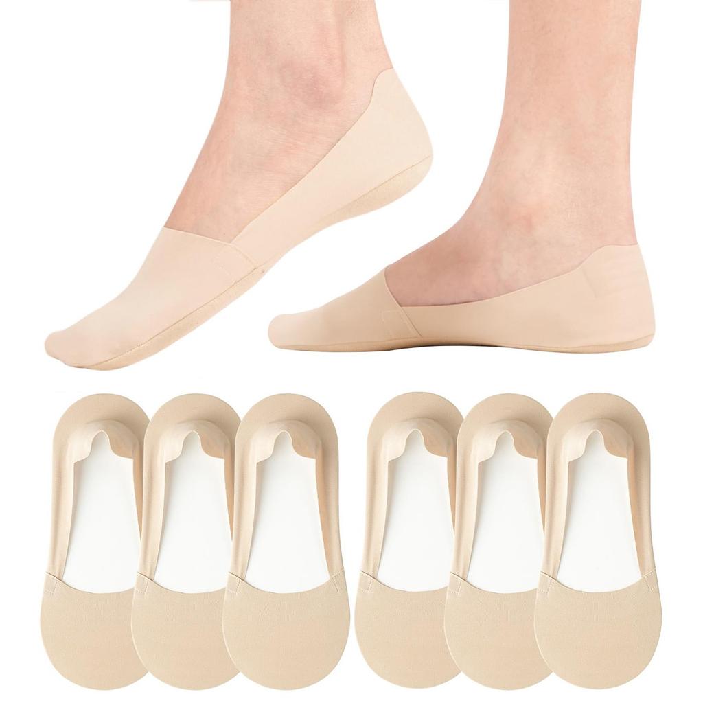 Женские нейлоновые нескользящие тонкие шелковые носки с низкой подкладкой, легкие лоферы на плоской подошве, 6 пар