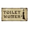 Restroom Metal Signs Wall Decor Plaque Metal Vintage License Plate for Home Bar Club Toilet Bathroom Restroom