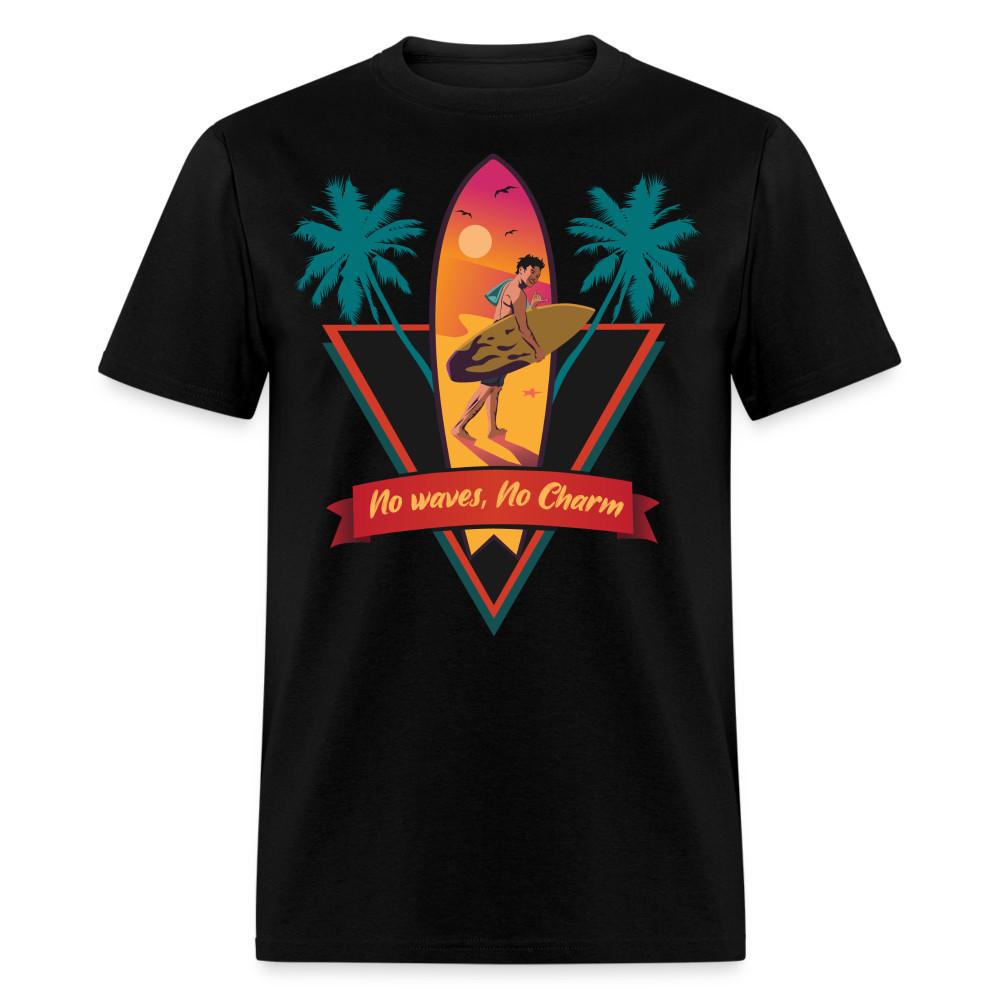 No Waves No Charm shirt Ocean Beach Surfing Lover Sunset T-Shirt Size S-6XL