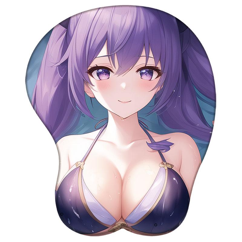 Genshin Impact 3D сексуальный силиконовый коврик для мыши геймерский мягкий коврик для мыши с поддержкой запястья аниме настольный коврик для запястья коврик для мыши