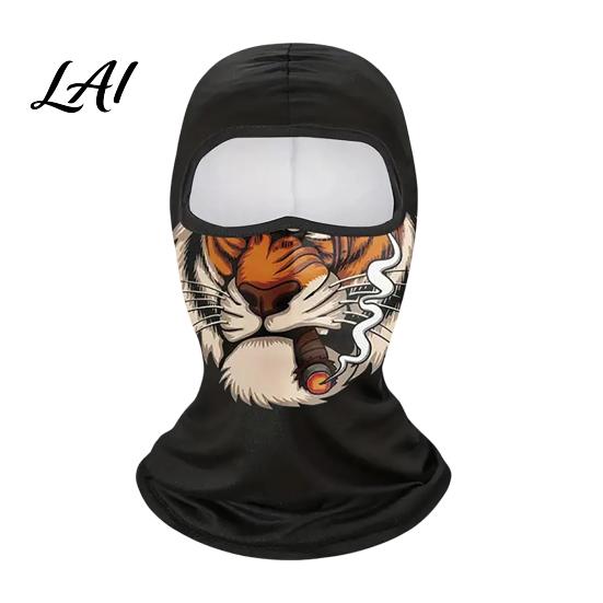 Lightweight Balaclava Mask Funny Face Print for Outdoor UV Protection Breathable Outdoor Sports Balaclava Neck Gaiter Cover Cycling Riding Climbing