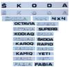 ZVK5 ABS Наклейка-эмблема на задний багажник автомобиля для Octavia Kodiaq Karoq Superb Rapid Fabia Kamiq Yeti 4x4 Буквенный логотип Аксессуары