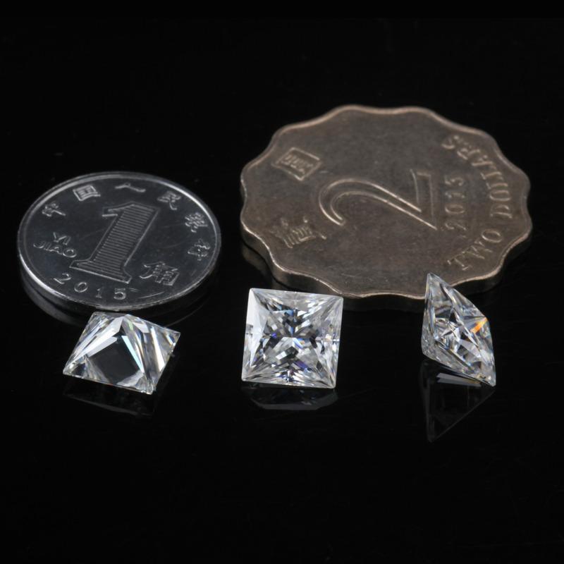 Cellacity Princess Cut Moissanite Loose Gemstone 0.6CT--6.0CT D Color VVS1 For Women Jewelry Diamond Ring Material With GRA