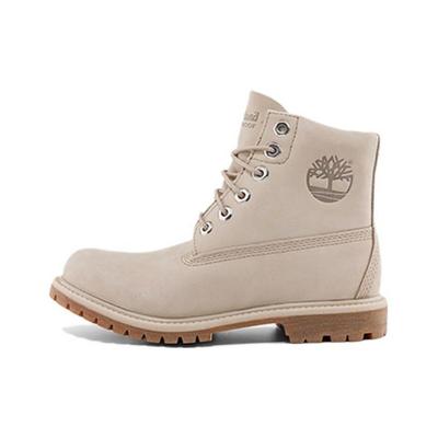 Нелли кожаные водонепроницаемые прочные амортизирующие сапоги до середины голени женские сапоги светло-серо-коричневые A44KU