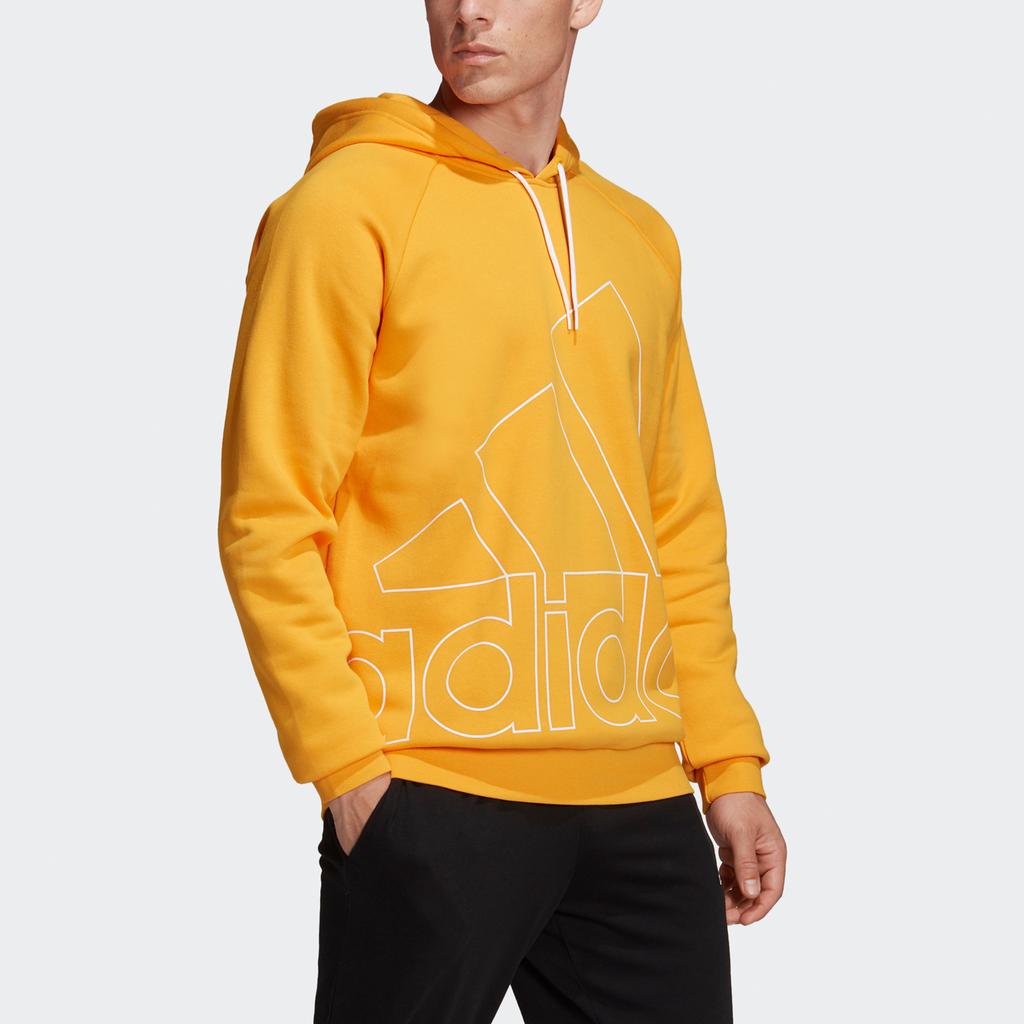 Adidas Мужская толстовка с капюшоном с большим логотипом, золотистая HB5090