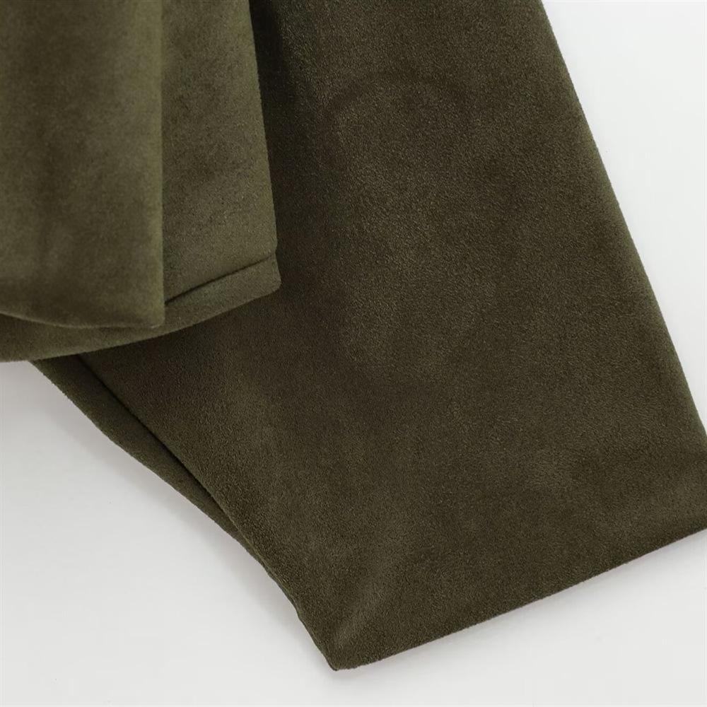 2025 Spring/Summer Women's Suede Loose Turn-Down Collar Jacket