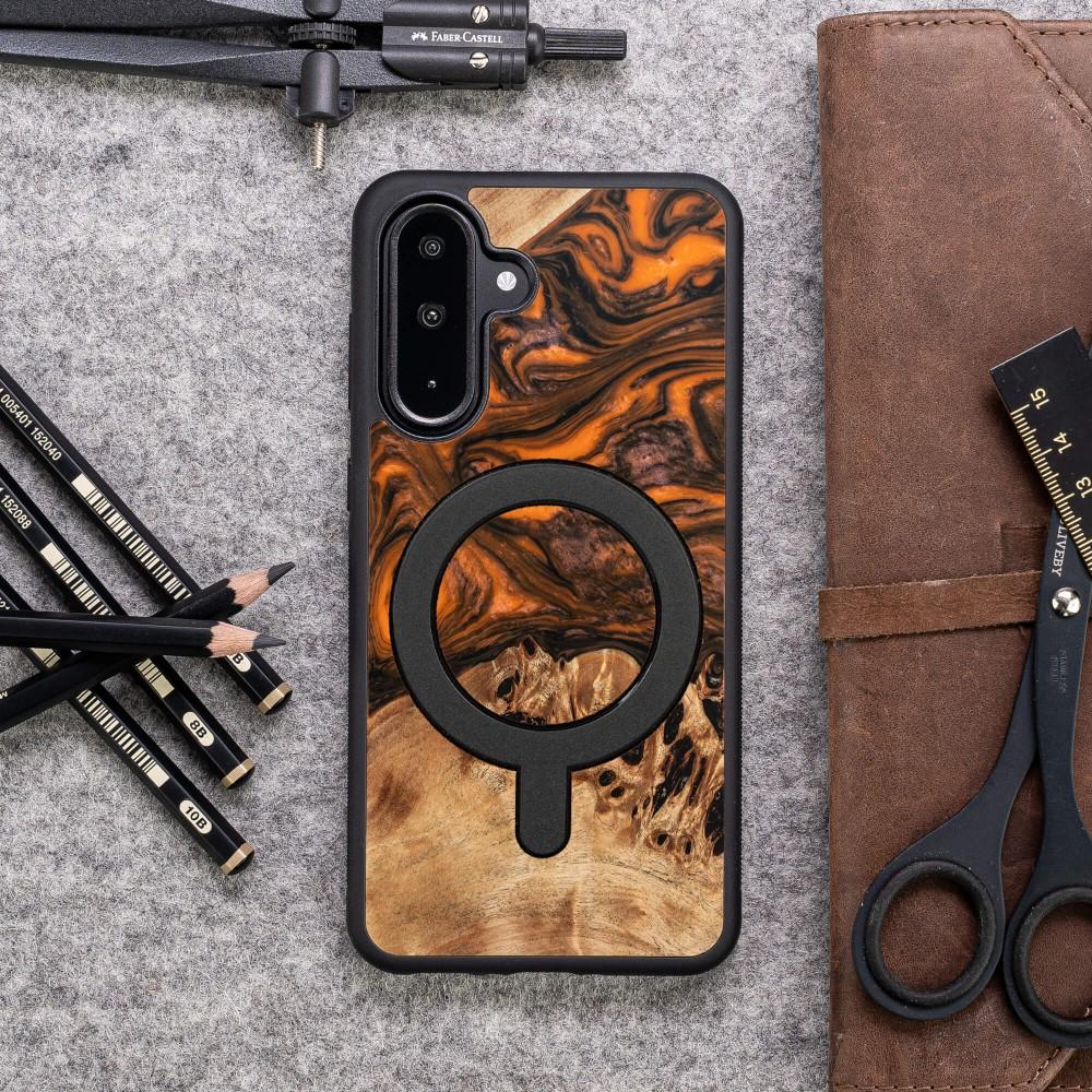 Bewood Unique case for Samsung Galaxy A56 5G - Orange with MagSafe