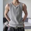2025 Новый модный свободный удобный универсальный однотонный полосатый спортивный мужской жилет без рукавов