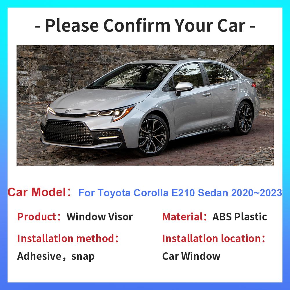Для Toyota Corolla E210 GR Altis 2020~2024 Sedan Window Vent Visor Sun Awnings Shelters Car Side Rain Guard Deflector Accessories