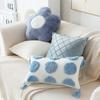 30x50/45x45 см нордический плюшевый наволочка для подушки цветок синяя диванная подушка поясная наволочка для дома декоративная наволочка