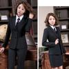 2Pcs Blazer Suit Female Temperament Professional Wear Jacket Ladies Formal Hotel Work Clothes Spring and Autumn OL Interview Suit