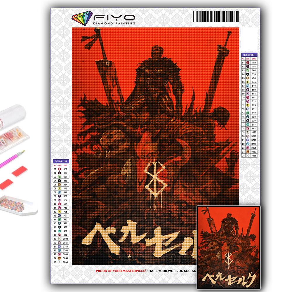 Алмазная картина Аниме Берсерк Алмазная мозаика Ремесло Алмазная вышивка Картина
