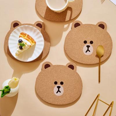 Подставки из дерева Brown Bear с защитой от ожогов, теплоизоляция, нескользящие салфетки для кухонного стола, керамические коврики для кастрюль, подставки под домашнюю подставку