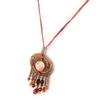 Les Trésors De Lily [D3405] - Designer Necklace 'Matahari' Red / Copper