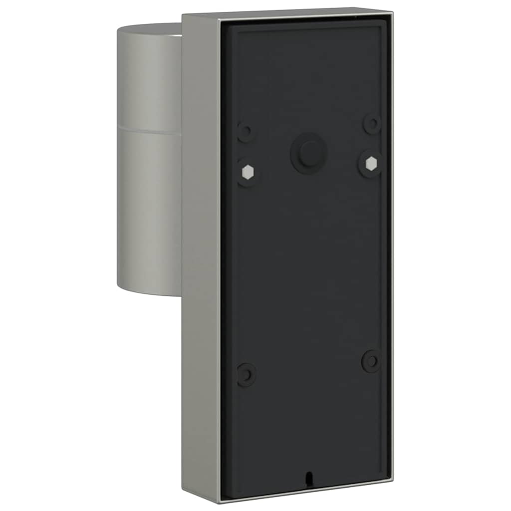Outdoor Wall Lamp Silver 6.5 x 10.5 x 16 cm Stainless Steel and Glass