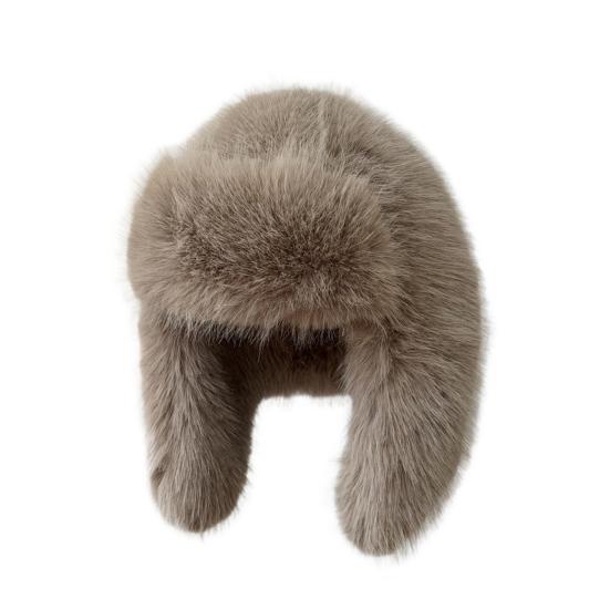 Шапка Лей Фэна Однотонная Искусственный Мех Лисы Лыжная Шапка Осень Зима Женская Теплая Шапка Аксессуары для Активного Отдыха