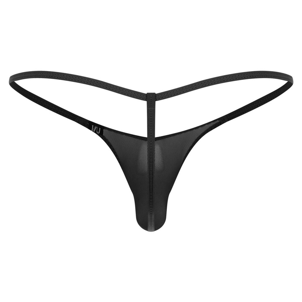 Mens T-Back Lingerie Thong Breathable Mesh Underwear Bikini Swimming Briefs