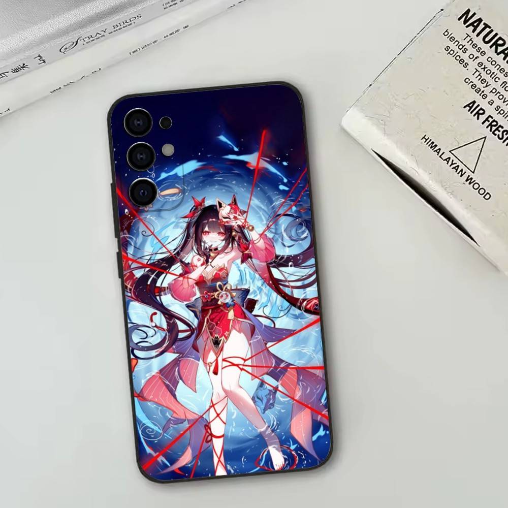 Honkai Star Rail Чехол для телефона для Samsung S25,S24,S21,S22,S23,S30,Ultra,S20,Plus,Fe,Lite,Note,10,Черный Чехол