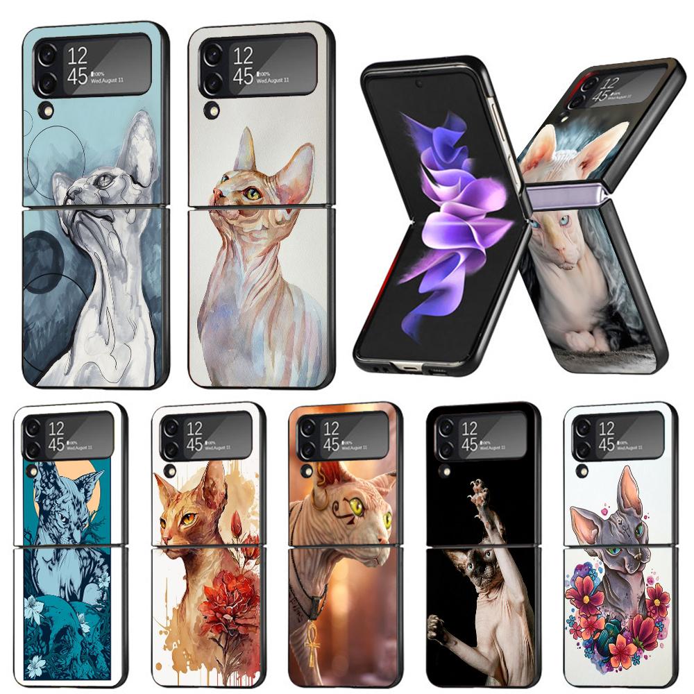 Чехлы Lavaza Sphynx Sphinx Cat для Samsung Galaxy Z Flip 4 5 6 7 3 Z Flip7 Flip6 Flip4 Flip5 Flip3 5G Жесткие Ударопрочные Fundas Cov