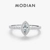 MODIAN Изысканное Роскошное Кольцо с Фианитом Маркизного Огранки Кольцо из Стерлингового Серебра 925 пробы для Женщин Свадебный Подарок на Помолвку Изысканные Ювелирные Аксессуары