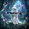 3D Printed Wizard Statue Model Creative Design Wizard Ornament Fashion Pen Holder  Gift