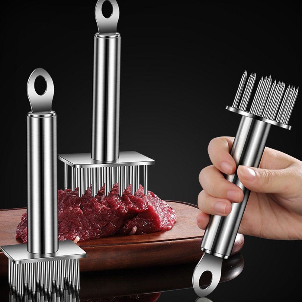 Professional Tool Steak Inserter Ultra Sharp Needle Kitchen Hitting Mallet Meat Pounder Kitchen