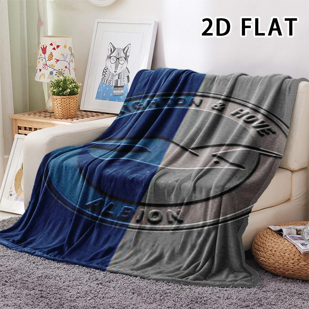 1Pc Brighton Print Flannel Blanket, High quality Comfortable for All Seasons, Home Decor, Warmth and Comfort, Perfect for Christmas Gifts