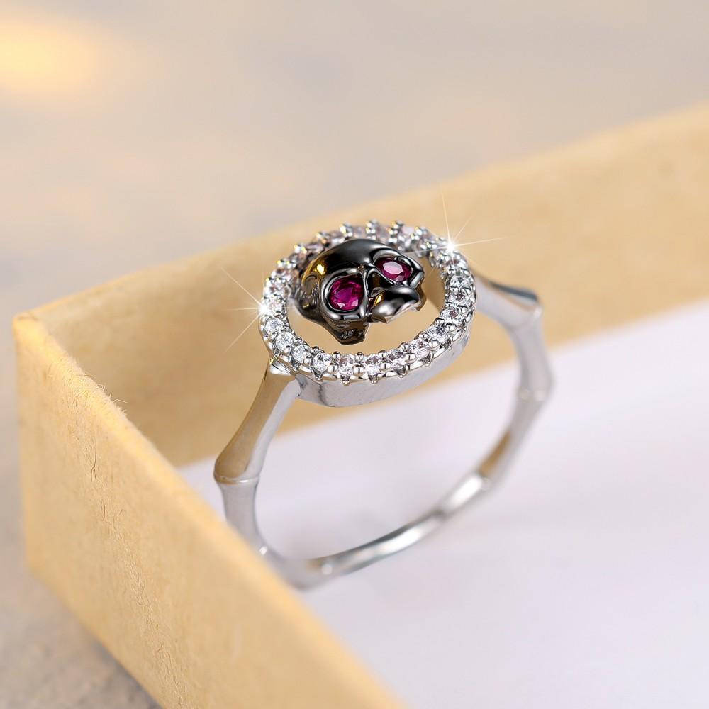 Новое персонализированное цветное кольцо с головой черепа в стиле панк