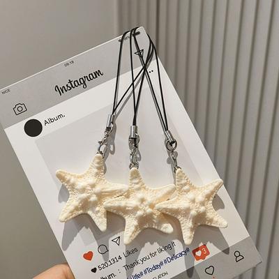 3D Морская звезда Ремешок для телефона Подвеска Брелок Шарм для телефона Цепочка для телефона Универсальное Украшение для подвешивания на сумку