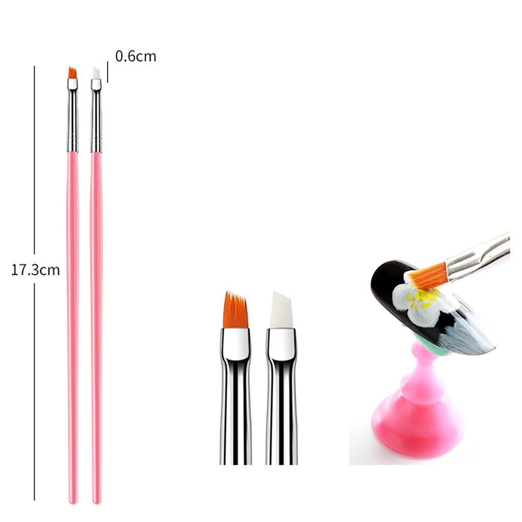 Blueberry Lady Dotting Drawing Nail 15Pcs Hook Art Line Pen Польский макияж Кисти Маникюрный инструмент