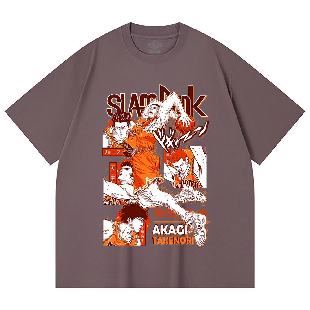 230 Gsm 100% Cotton Slam Dunk V1 Akagi Print Unisex Heavy Cotton T Shirt