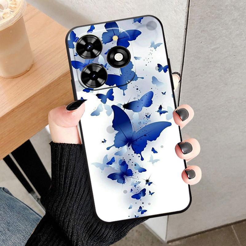 Чехол для Infinix Hot 40 Pro 40i Черный Мягкий Силикон ТПУ Защитный Чехол для Телефона Для Infinix Hot 40i Fundas Оболочка Hot40 Pro Coque