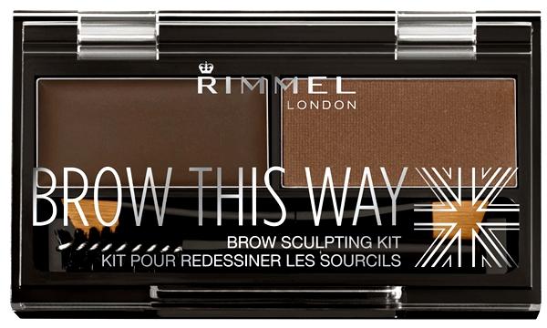 Rimmel eyebrow kit brow this way paletka do stylizacji brwi - 003 dark brown 2,4g