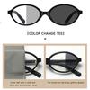 Retro Small Frame Fashion Sunglasses For Women Square Sunglasses Photochromic Lenses Uv400 Blocking Unisex Stylish Accessory