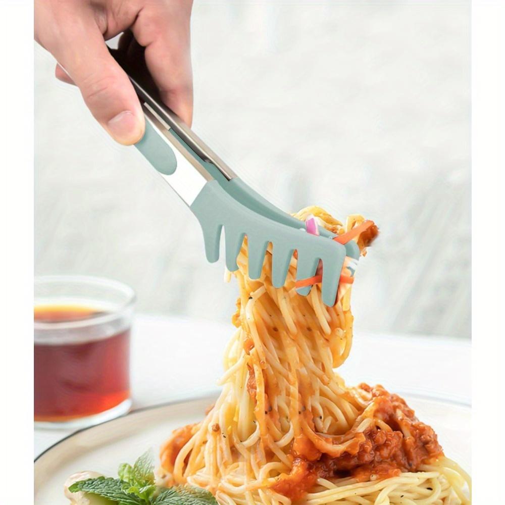 3pcs Stainless Steel Kitchen Tongs with Non-Stick Silicone Tips, Heat Resistant Cooking Tongs for BBQ Grilling Salad Pasta, Durable Food Serving Tool