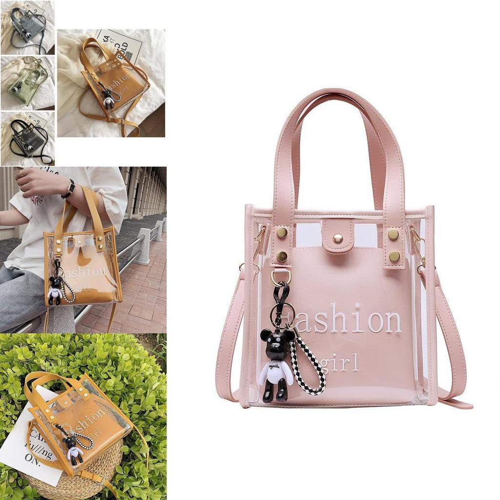 Stylish Pvc Transparent Jelly Bag For Women Fashionable Crossbody Bag Versatile Shoulder Tote