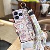 Shockproof Protective Phone Case For UMIDIGI A15/A15C Wristband Cartoon Kickstand Waterproof Durable Soft Case Ring Cute