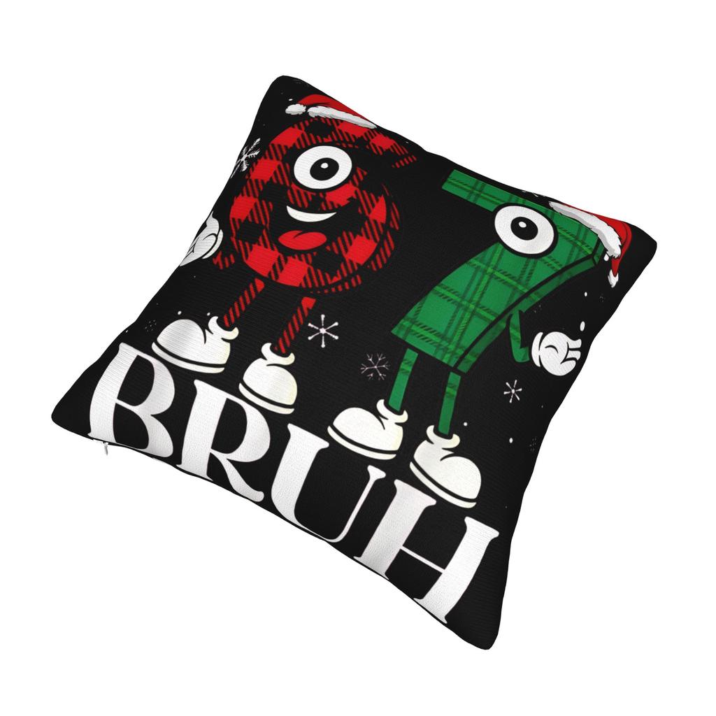 Decorative Pillowcase 67 Six Seven Christmas Bruh Funny Italian Brainrot Meme Product Pillow Case Cover Zippered Multi-Size