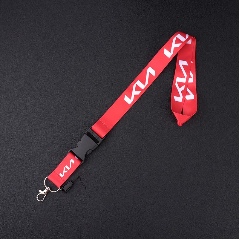 URDV7 Car Keychain Neck Wear ID Card Pass Lanyard Nylon Long Keyring Ribbon For KIA KN Rio Ceed Sportage Cerato Sorento Optima Picanto