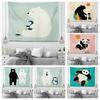 Cute Polar Bear Panda Decorative Tapestry Home Wall Living Room Office Decorative Tapestry