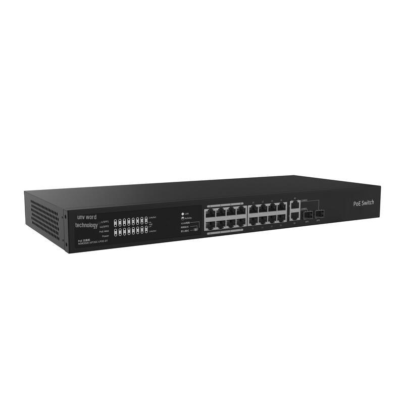 Uniview 16-Port Fast Ethernet Low Power PoE Switch CN plug (adapter included)
