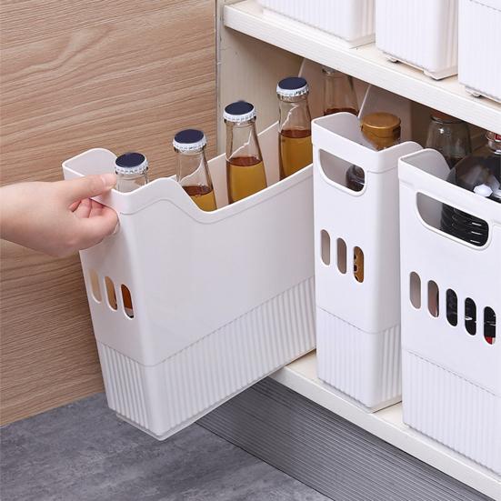 Кухонный ящик для хранения со встроенным шкивом, пластиковый футляр для хранения бумаги для скрапбукинга, прозрачный ящик для хранения