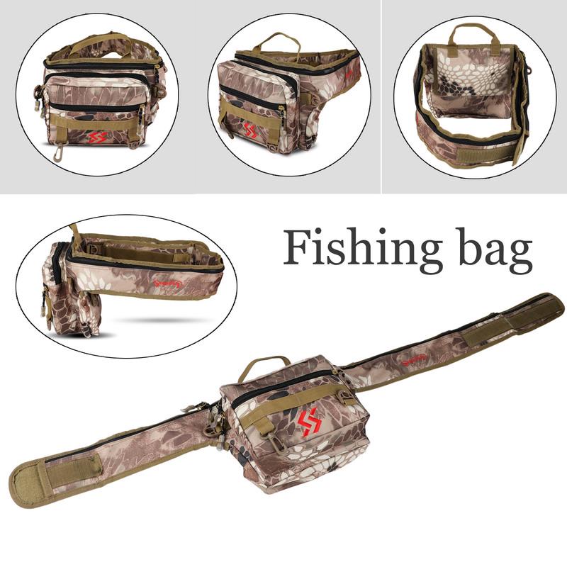 Водонепроницаемая сумка для рыбалки, складная многофункциональная сумка для рыбалки на наживку, большая вместительная сумка через плечо