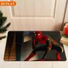 Bath Mat 1pc, Spider for Man Night Patrol, MARVEL Flannel Rectangular Mat, Bathroom Non-slip Entrance Mat, Fun Door Decoration