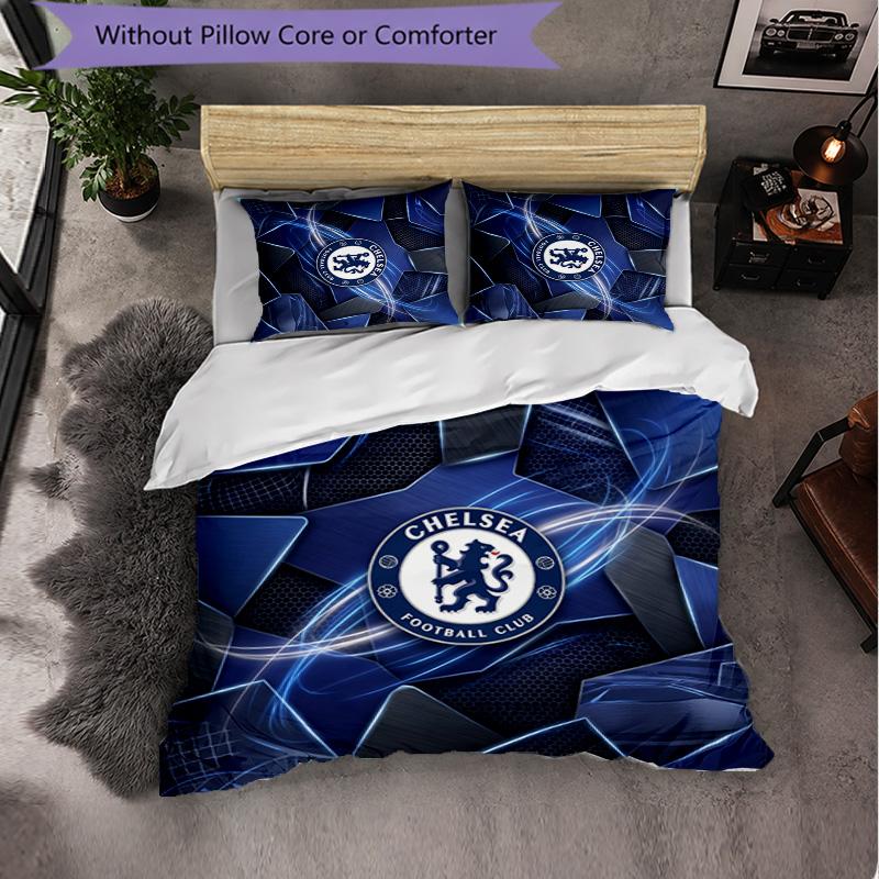 Набор постельного белья Chelsea FC, 3 предмета, мягкая микрофибра, пододеяльник с наволочками для спальни
