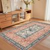 Vintage Persian Oriental Area Rug Farmhouse Home Decor Non Slip Floor Carpet for Living Room Bedroom