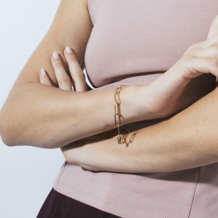 Bracelet - LUXENTER - Siazar - Acier hypoallergénique - Plaqué or 18K - 19 cm