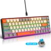 HXSJ K88 Mechanical Keyboard Compact & Ergonomic Design Ice Blue Backlight Multiple Lighting Modes